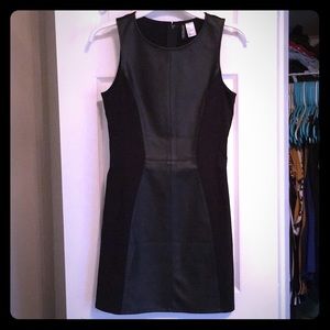 Black Faux Leather Dress